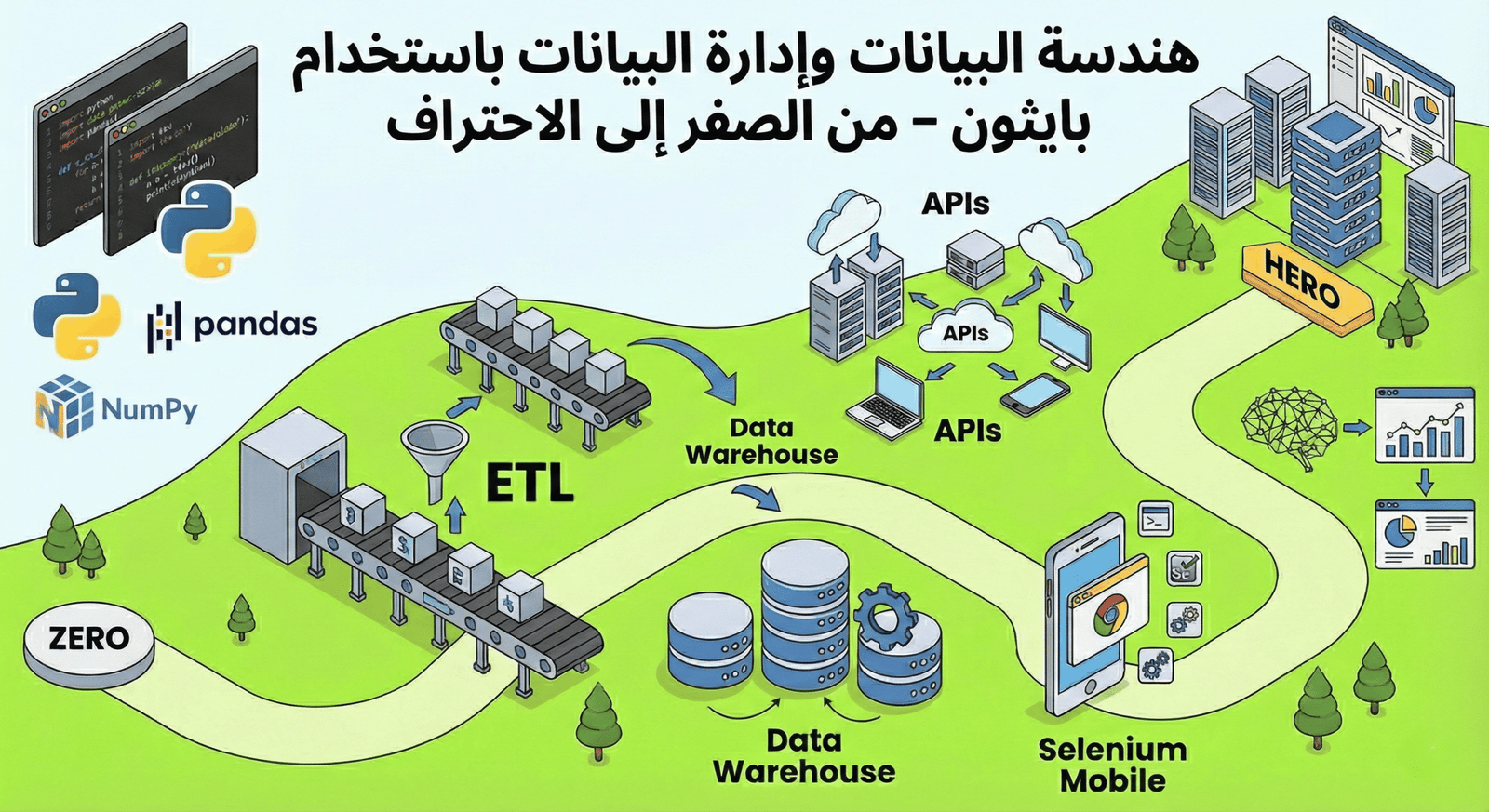 هندسة البيانات وإدارة البيانات باستخدام بايثون – من الصفر إلى الاحتراف 8