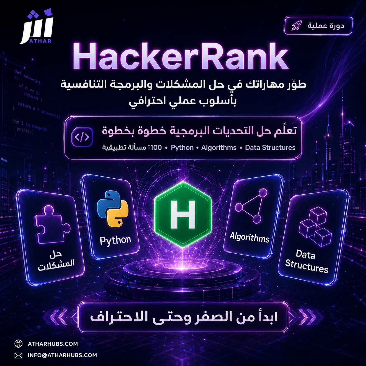 معسكر HackerRank لحل المشكلات البرمجية